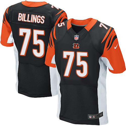 Men's Elite Andrew Billings Nike Jersey Black Home - #75 NFL Cincinnati Bengals